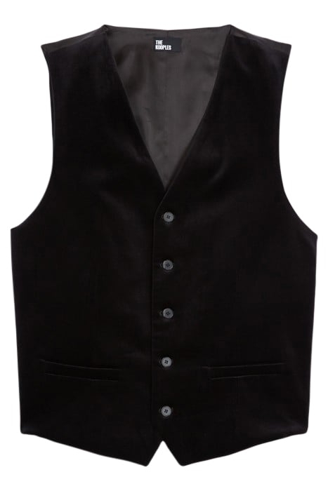 GILET COSTUME VELOURS LISSE BLACK 5
