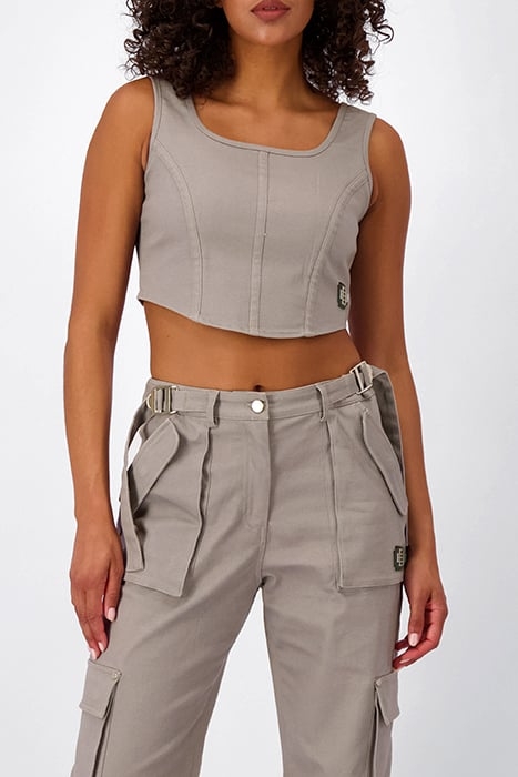 ZIP CORSET TOP GREY 1