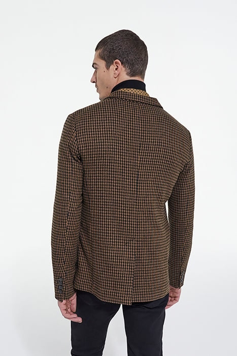 VESTE SEULE MOTIF PIED DE POULE BLACK BROWN 2