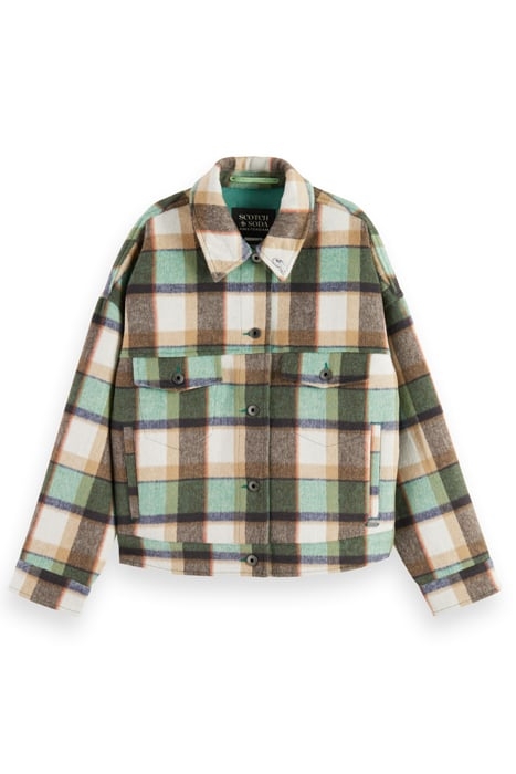 GREEN CHECK SHORT JACKET FROZEN MINT CHECK 4