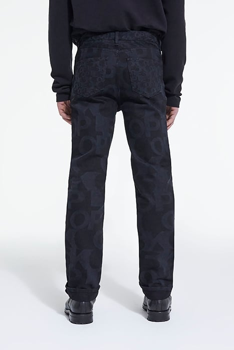 JEAN DROIT LOGO BLACK WASHED 2