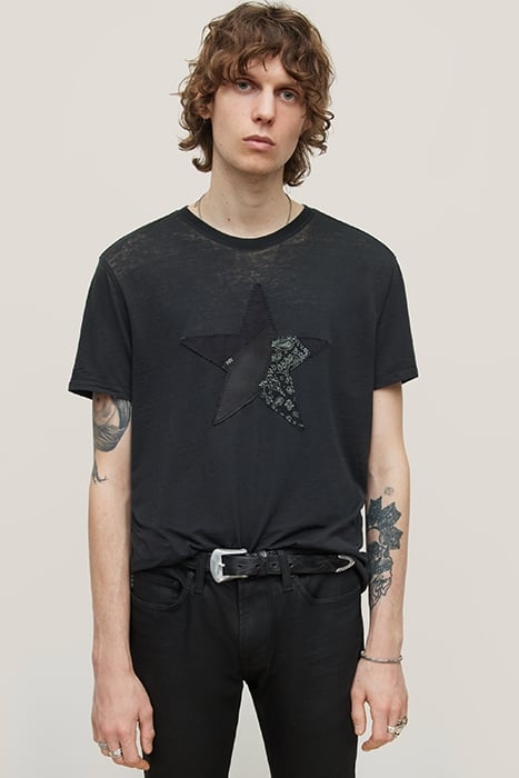SS CREW TEE - TORN STAR BLACK 1