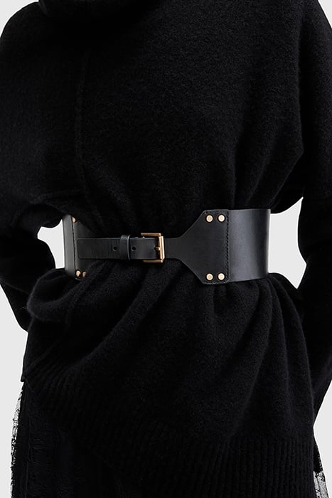 EDEN WAIST BELT BLACK/WARM BRASS 2