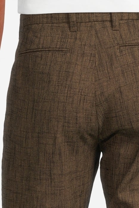 SLIM FIT PANTS WITH WELT HIP POCKET AND NUTMEG 4
