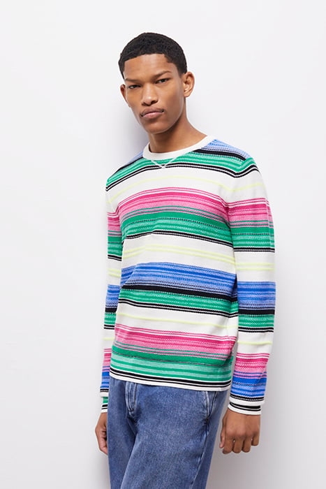 PULL COL ROND AVEC DEGRADE DE COULEURS MULTICOLOR 1