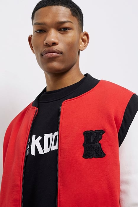 TEDDY AVEC MANCHE EN CUIR ET BRODERIE EN K RED / WHITE 6