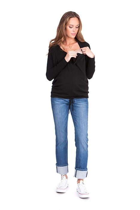 CROPPED MATERNITY JACKET BLACK 4