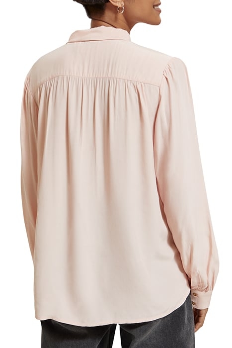 SHIRT WITH TIE NECK PALE PINK 2