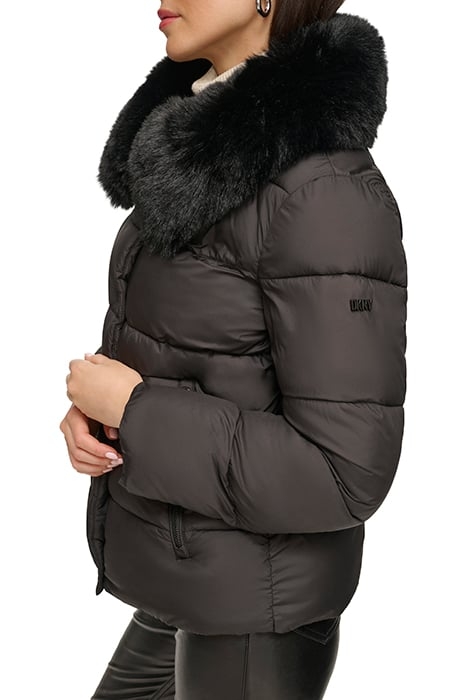 BTTNDWN W/FF COLLAR BLACK 4