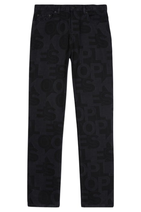 JEAN DROIT LOGO BLACK WASHED 3