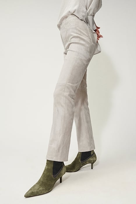 SUEDE BABYFLARE PANTS STONE 4