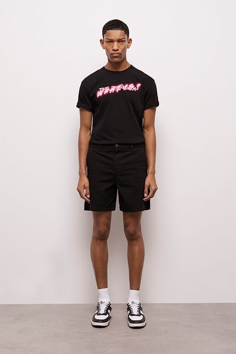 SHORT EN COTON NOIR BLACK 1