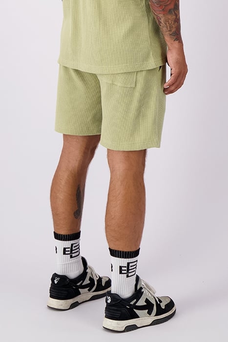 MONOGRAM WAFFLE SHORTS GREEN 4