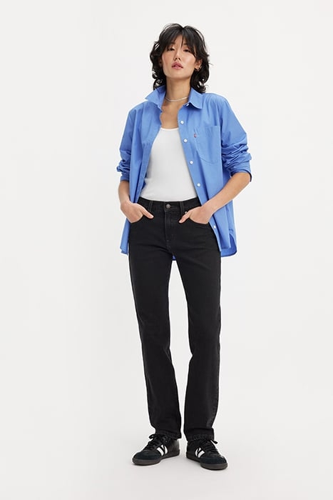 MIDDY STRAIGHT JEANS BLACK 2