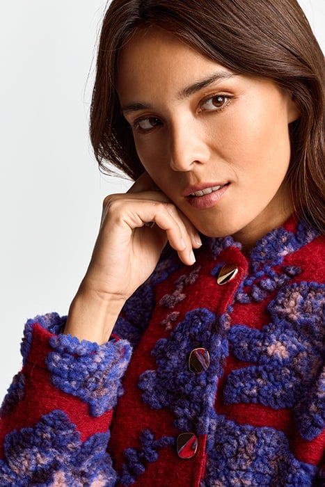 BOUCLÉ JACKET RUBY RED 4