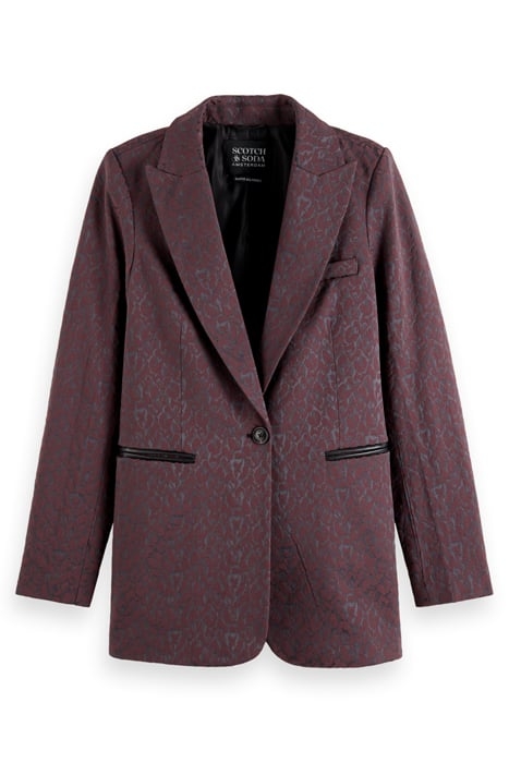 LEOPARD JACQUARD BLAZER LEOPARD JACQUARD BORDEAUX 4