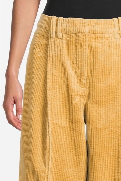 CORDUROY RELAXED PLEATED PANTS TAOS TAUPE 4
