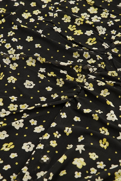 JESSY MIDI SKIRT BLACK/DIJON YELLOW 4