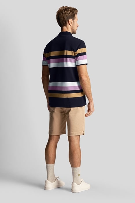 TEAM STRIPED POLO DARK NAVY 3