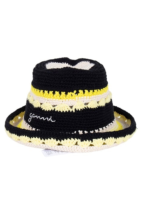COTTON CROCHET BUCKET HAT GOLDEN KIWI 1