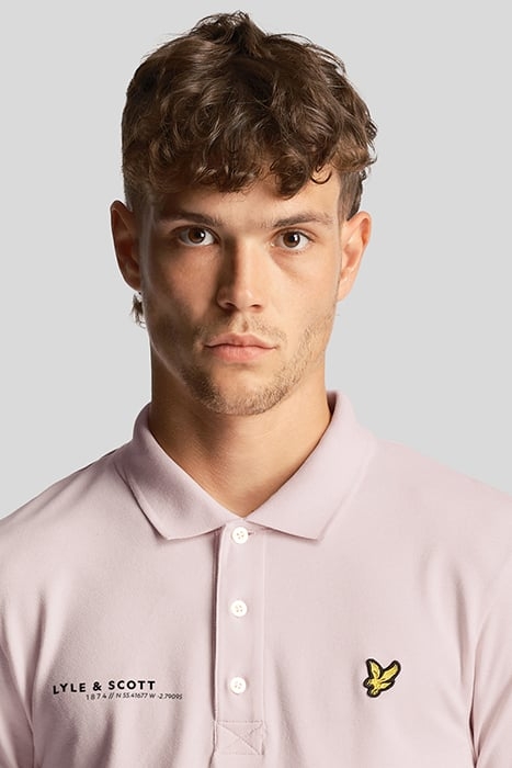 CO-ORDINATE PRINT PLAIN POLO SHIRT LIGHT PINK 5