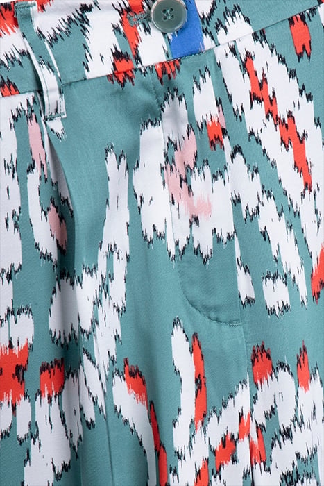 S.OLIVER PANTS GREEN PRINT 3