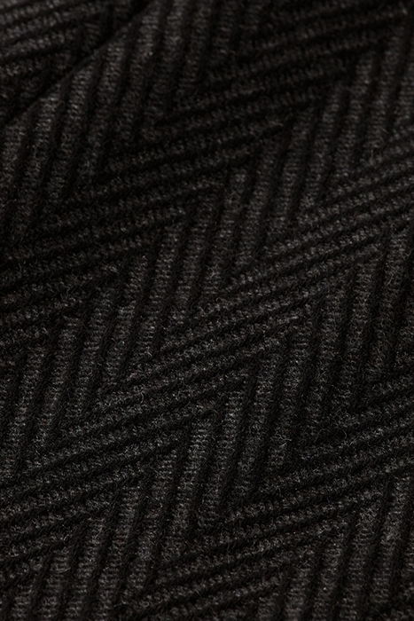 CLASSIC WOOL BLEND TAILORED COAT BLACK HERRINGBONE 7