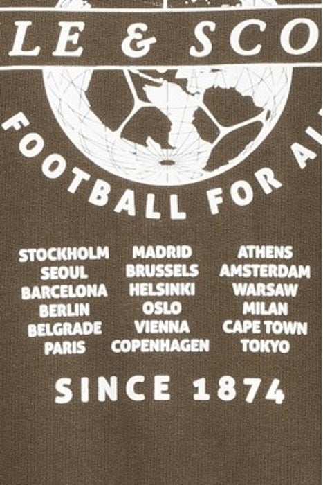 FOOTBALL WORLD GRAPHIC LS PULLOVER HOODIE OLIVE 5