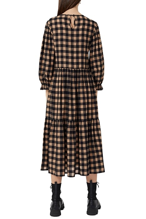 WINTER GINGHAM LS RND NK MID D BLACK 2