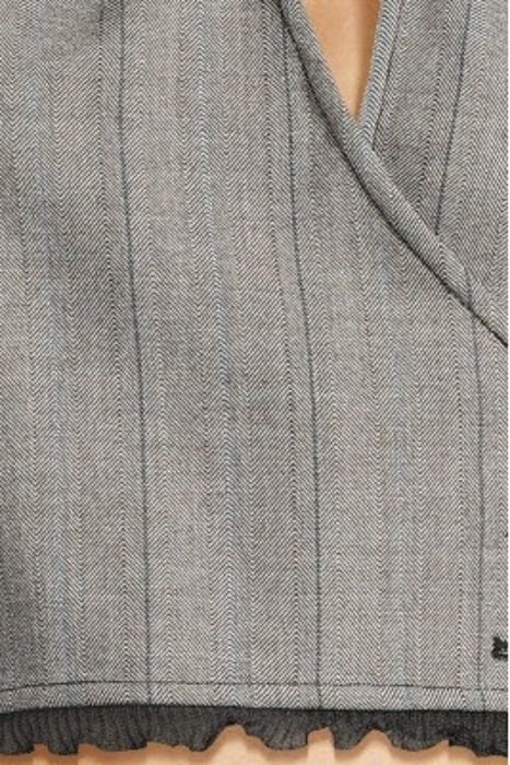 HERRINGBONE SUITING VEST FROST GRAY 5