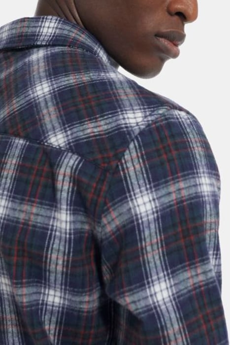 CHEMISE DROITE A CARREAUX AVEC POCHE PLAQUEES BOTTLE GREEN 4