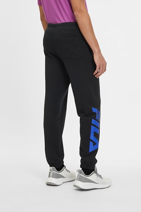 CUFFED SWEATPANTS WITH TRANSFER AND EMBROIDERY DETAIL BLACK 2