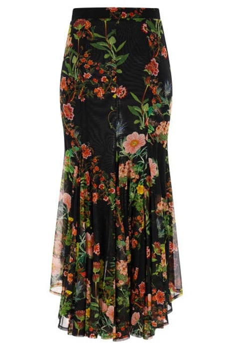 LEWIS MESH SKIRT BLACK BEAUTY PRINT 5