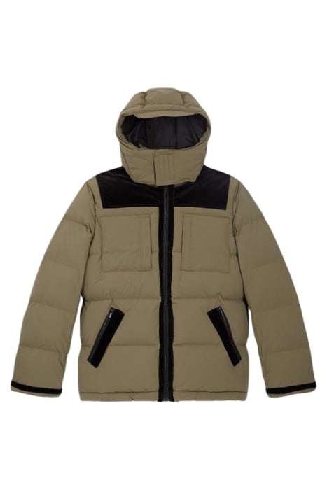 DOWN JACKET WITH CONTRASTED YOKE ALGUE 1