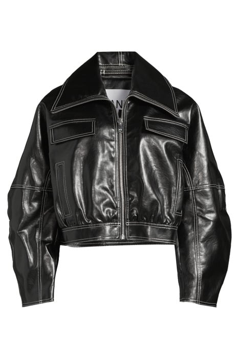 FUTURE COATED CURVED SLEEVE JACKET BLACK 3