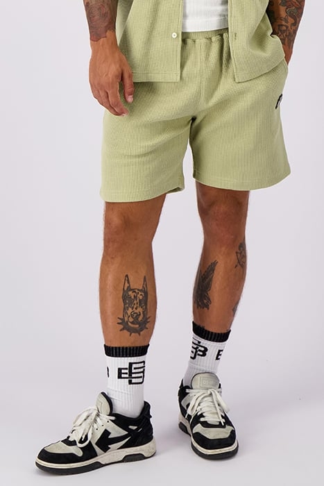MONOGRAM WAFFLE SHORTS GREEN 3