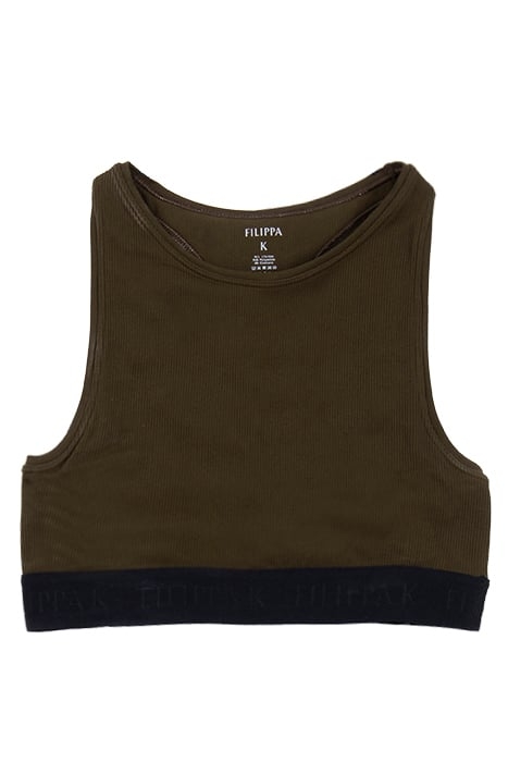 RIB BRA TOP OLIVE GREE 1