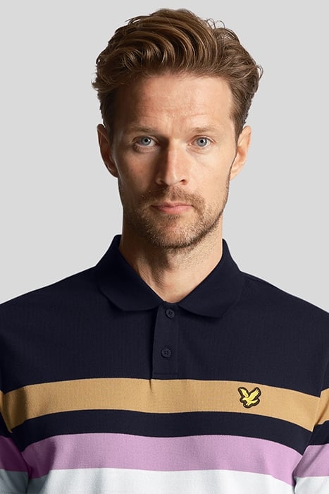 TEAM STRIPED POLO DARK NAVY 5