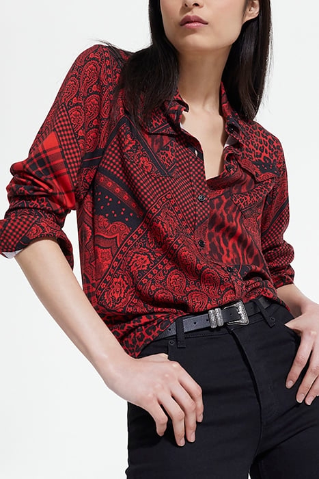 CHEMISE DETAIL PATTE BOUTONNAGE RED / BLACK 6