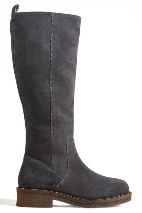 CATEY SUEDE KNEE HIGH BOOT DARK GREY 1