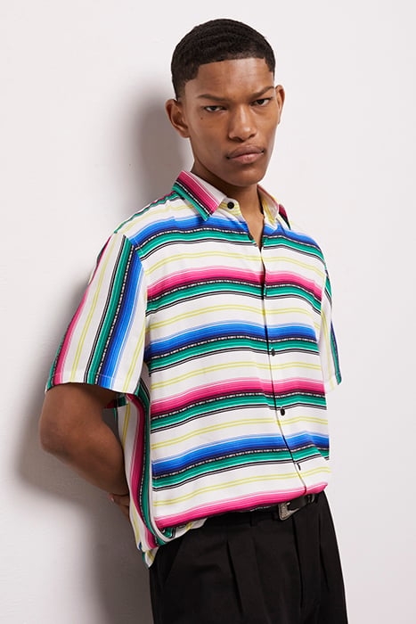 CHEMISE A MANCHES COURTE ET COL CLASSIQUE IMPRIMEE MULTICOLO 1