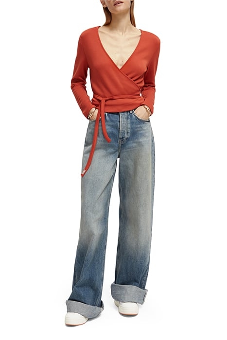 WRAP CARDIGAN RED SKIES 3