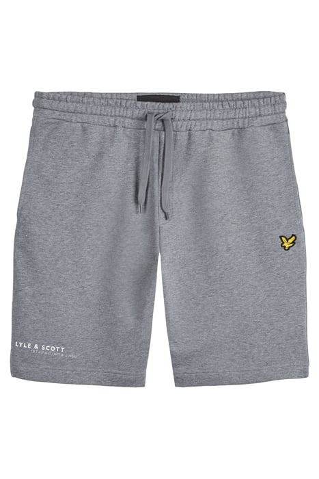 CO-ORDINATE PRINT SWEAT SHORT MID GREY MARL 3