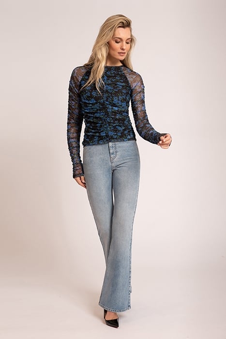 BELLA FLARE JEANS MARBLE BLUE 1