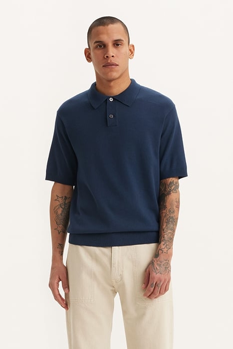 SWEATER POLO SHIRT NAVY 1