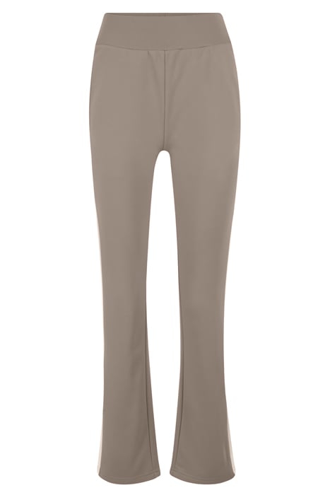 TISENS HIGH WAIST TRACK PANTS MOCHA MERINGUE-SILVER PEONY 4