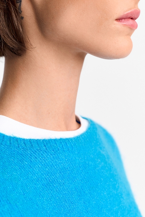 COZY CREW NECK RECYCLED SAPPHIRE BLUE 4