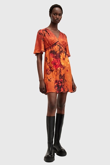 TIAN DRESS ADELA BURNT ORANGE 2