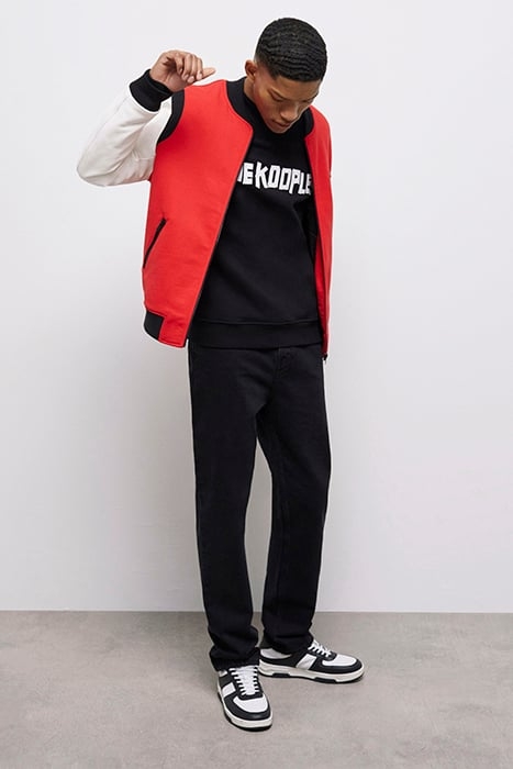 TEDDY AVEC MANCHE EN CUIR ET BRODERIE EN K RED / WHITE 4