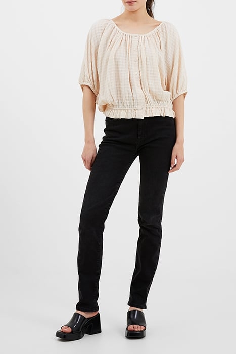 BIRCH SEERSUCKER SCOOP NCK TOP WHITE 2